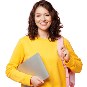 Female student in yellow jumper