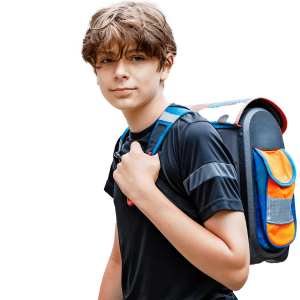 Male student in black t-shirt